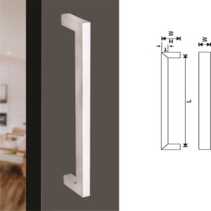 Pull Handle FPH-102 | Square Bar Door Pull Exporter India